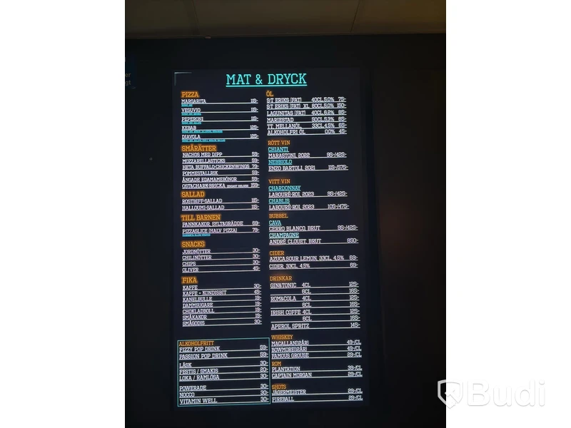 Screen, on the left in the image