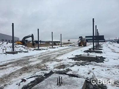 Stålstomme för hallbyggnad med 26 enheter, projekterad SCALA, 24x78 m, ca 1872m²