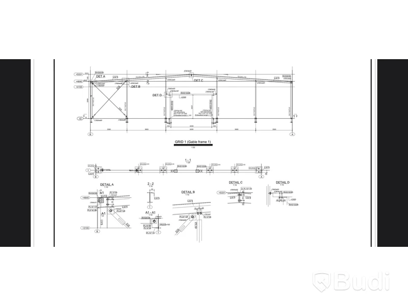 Stålhall, ca 745 m², 37,8x19,7 m