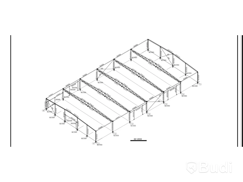 Stålhall, ca 745 m², 37,8x19,7 m