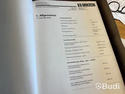 1 st. Mikron WF 71D – CNC-fräsmaskin med TNC 355