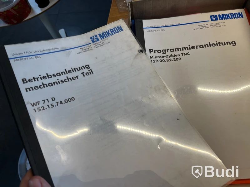 1 st. Mikron WF 71D – CNC-fräsmaskin med TNC 355