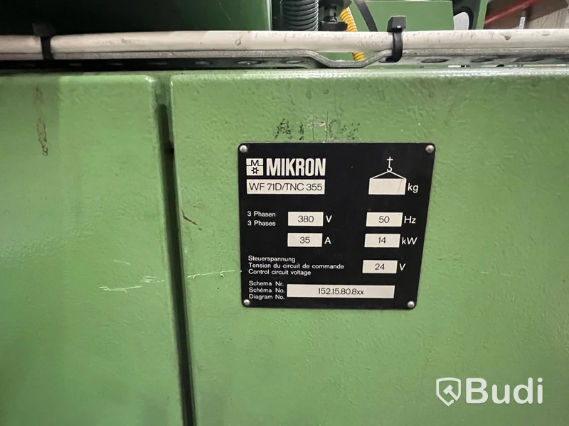 1 st. Mikron WF 71D – CNC-fräsmaskin med TNC 355