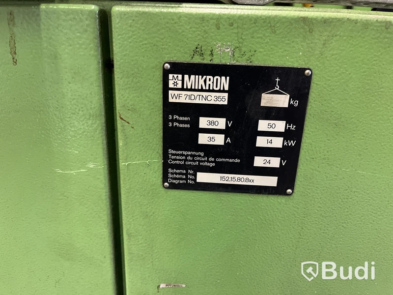 1 st. Mikron WF 71D – CNC-fräsmaskin med TNC 355
