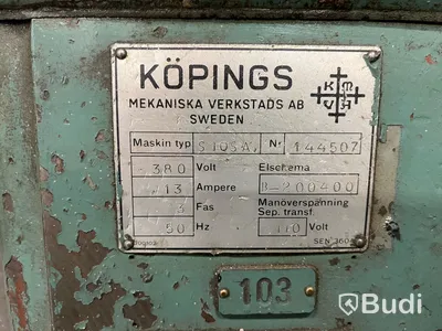 1 st. Köpings Mekaniska Verkstads AB S10SA – Manuell svarv