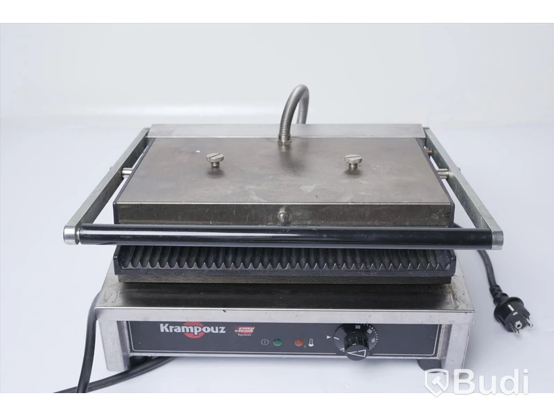 Klämgrill - Krampouz GECID4AO Ribbed top/ Ribbed bottom Panini Grill 14"