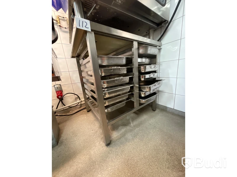 Rostfrihylla med kantiner