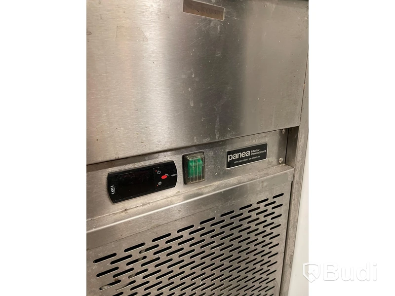 Rostfri kylbänk med lådor