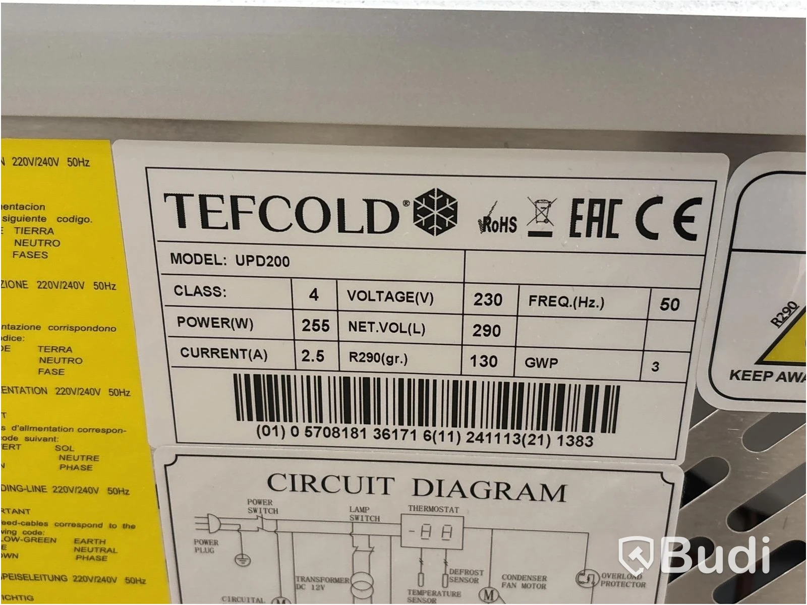 Refrigerated Display Cabinet, Tefcold UPD200
