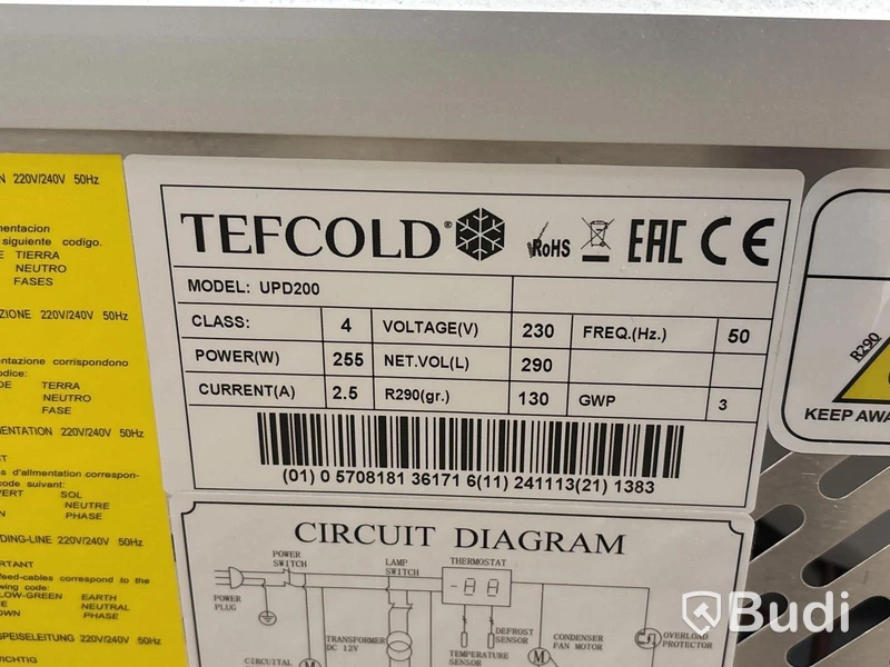 Refrigerated Display Cabinet, Tefcold UPD200