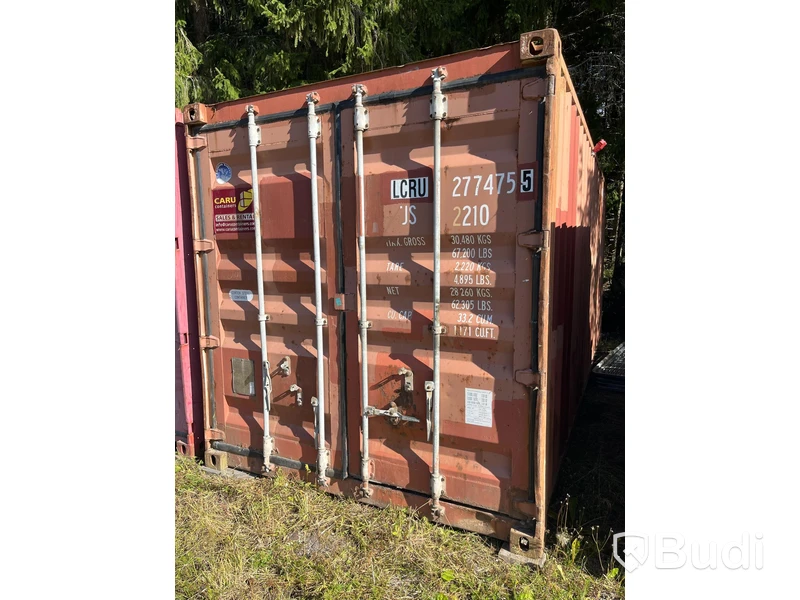 20 fots container med lagerhylla