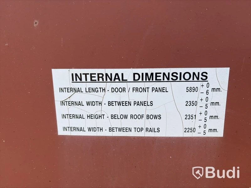 Sicom 20 ft Open Top container, manufactured 2004