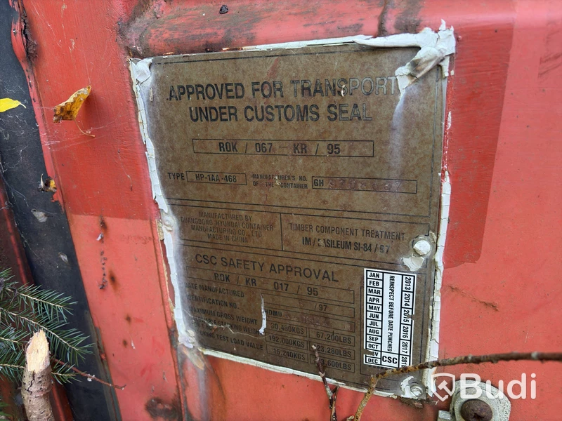 Container Guangdong 40 fot, tillverkad 1997