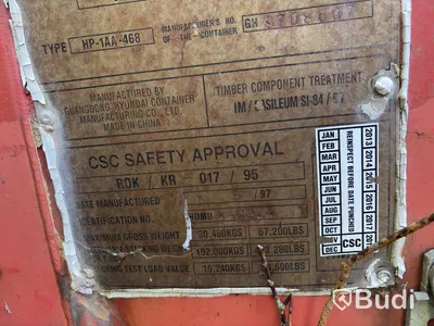 Container Guangdong 40 fot, tillverkad 1997
