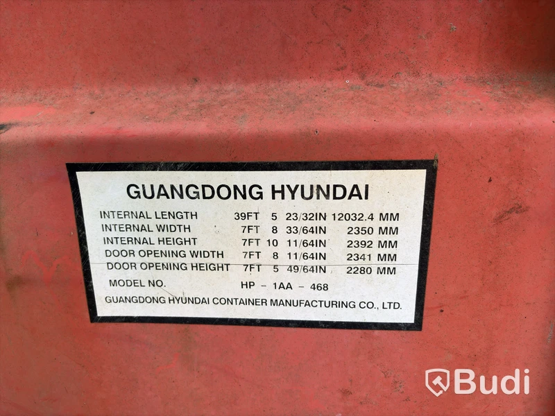 Container Guangdong 40 fot, tillverkad 1997