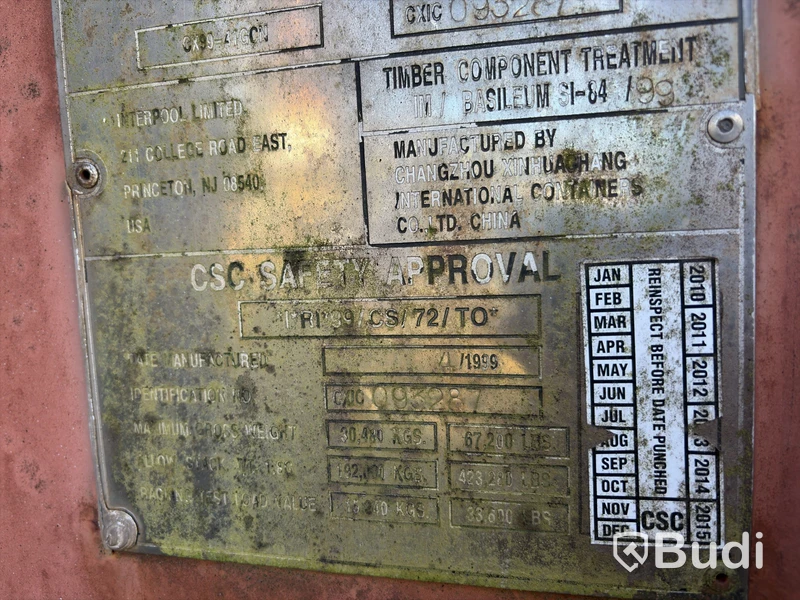Container High Cube Changzhou 40 fot, tillverkad 1999