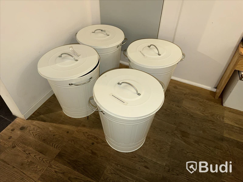 4 st. soptunnor med lock IKEA