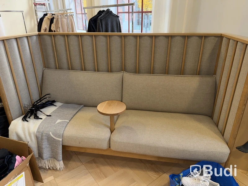 Soffa 3-sits med hög rygg, Karl Andersson & Söner, Ondule, L2080, L810, D1270 SH420 (Nypris 80 580 kr)