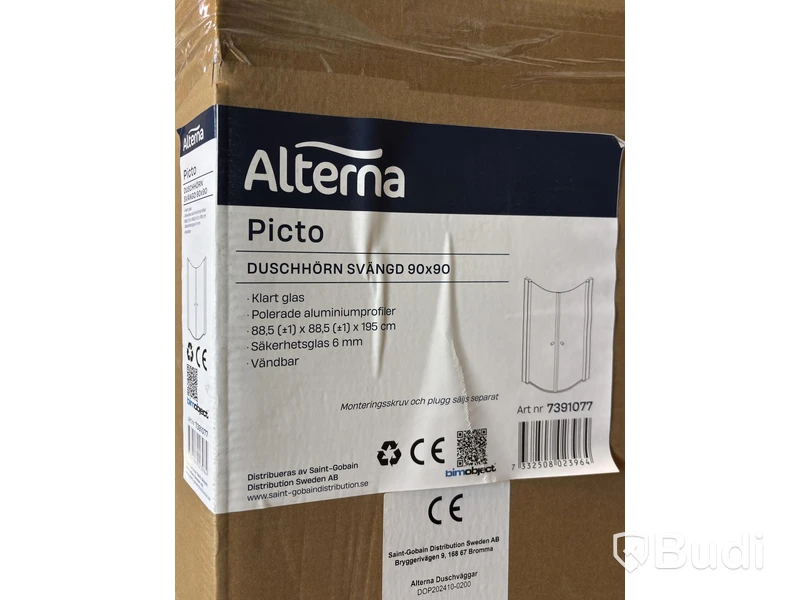 Duschhörna Alterna, Picto, rund, 885x885 mm