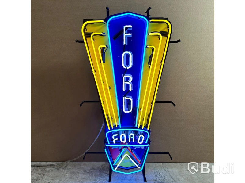 Neonskylt Ford, glas