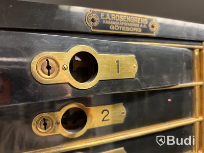 8 st. Bankfack Rosengren, tillhörande lådor, ej komplett, olika modeller
