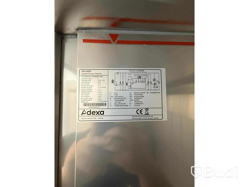 Adexa GN1400F Upright Frysskåp