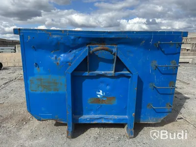 Blå lastväxlarcontainer