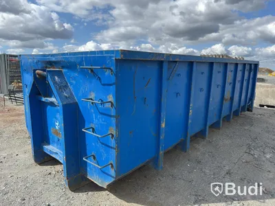 Blå lastväxlarcontainer