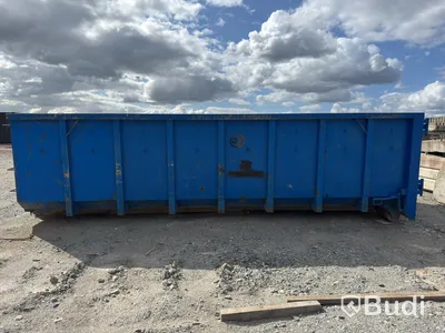 Blå lastväxlarcontainer