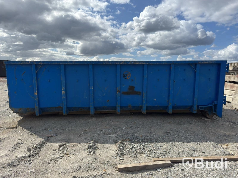 Blå lastväxlarcontainer
