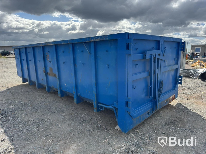 Blå lastväxlarcontainer