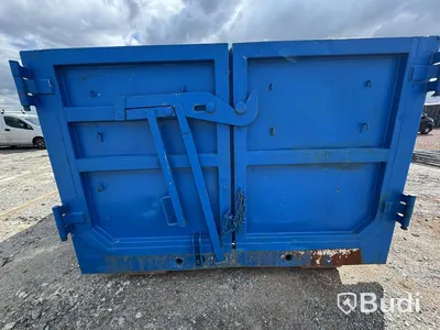Blå lastväxlarcontainer