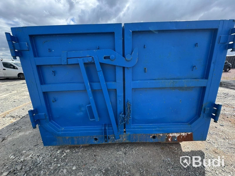 Blå lastväxlarcontainer