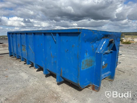 Blå lastväxlarcontainer