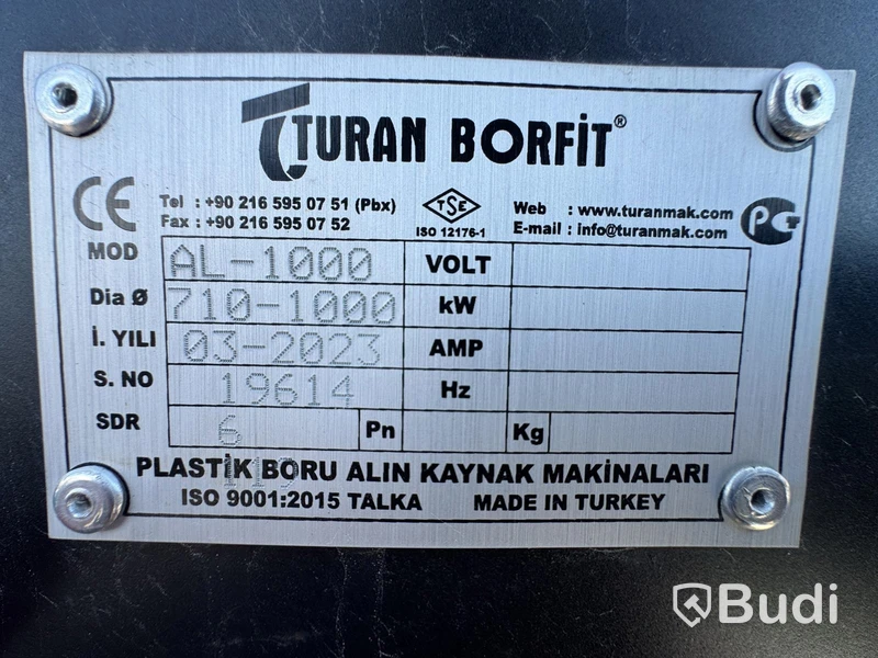 Stumsvets komplett med fixtur, hyvel och värmespegel, Turan Borfit, AL-1000