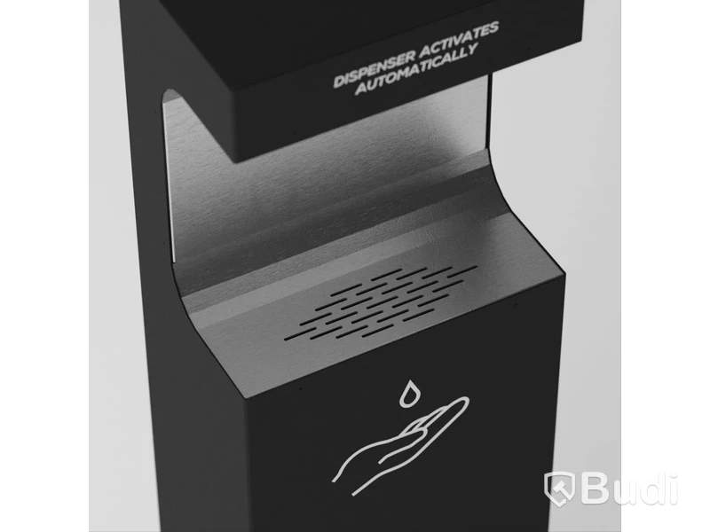 Automatic Hand Sanitiser Station QBL – Touch-Free Floor-Standing Model – White