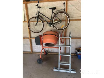 Cementblandare, alu-stege och Monark cykel