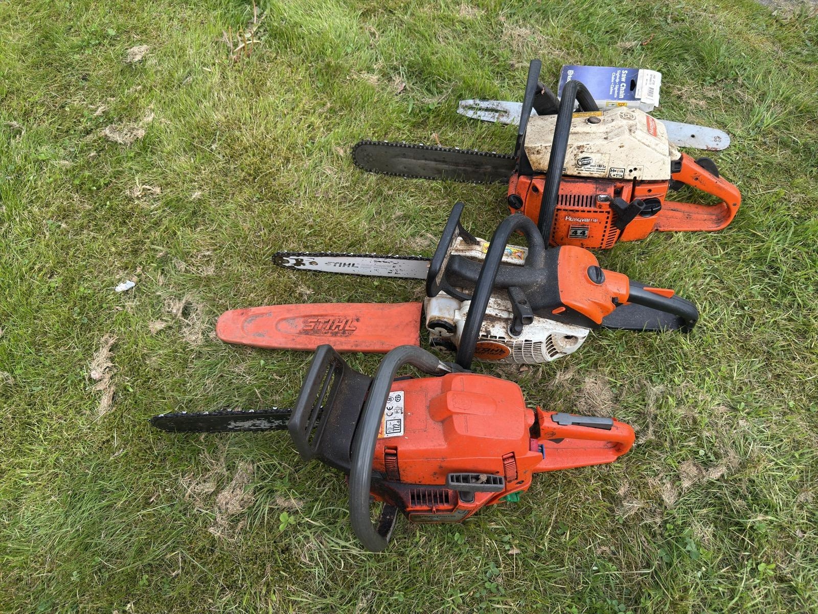 3 st. motorsågare Husqvarna, Stihl