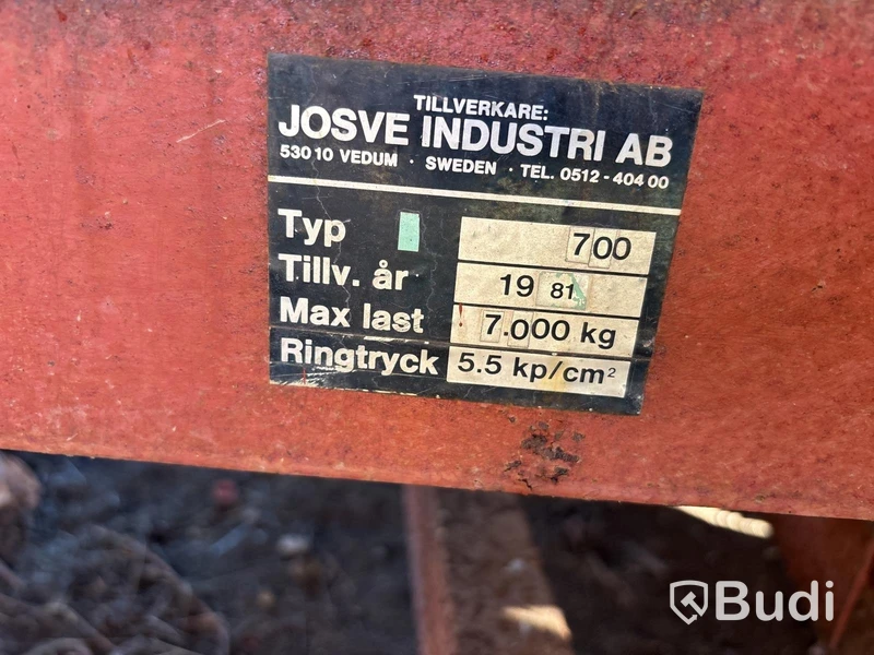 Tippkärra Josve Åkland för traktor