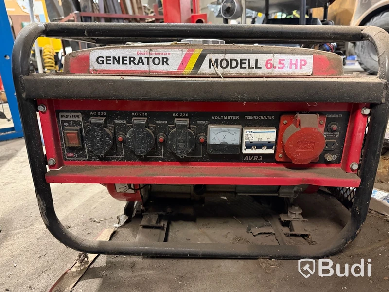 Generator modell 6.5 HP, bensindriven, portabel