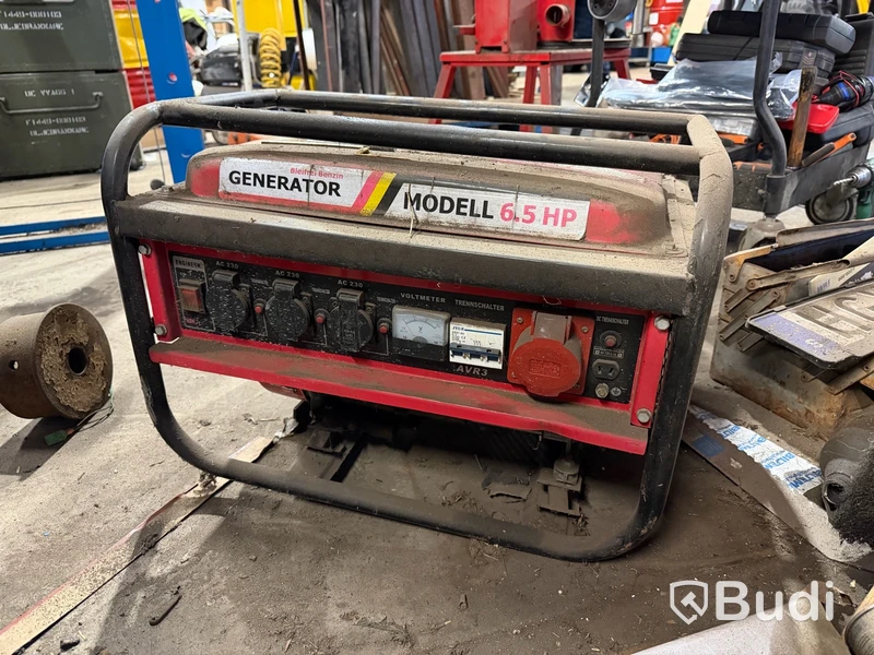 Generator modell 6.5 HP, bensindriven, portabel