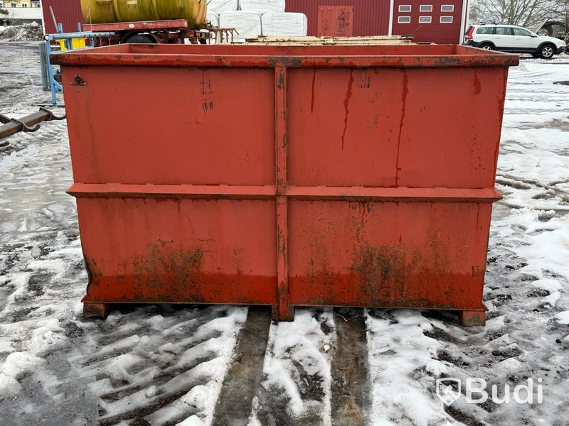 Byggcontainer, stål, röd