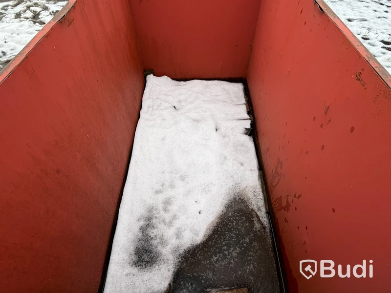 Byggcontainer, stål, röd