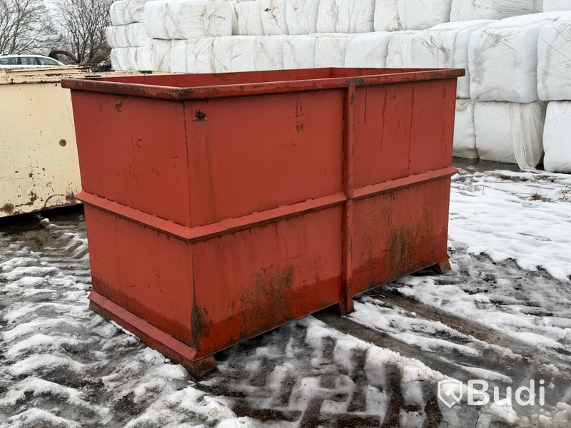 Byggcontainer, stål, röd