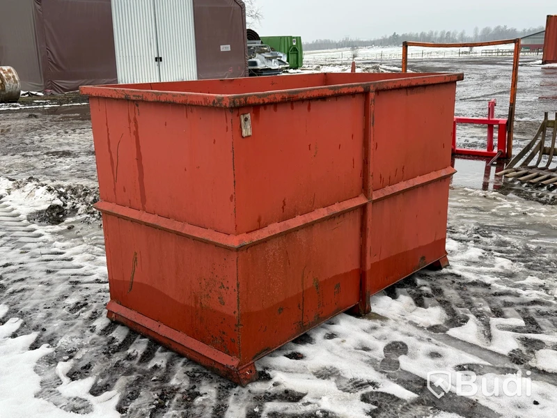Byggcontainer, stål, röd