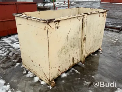 Byggcontainer, stål, vit