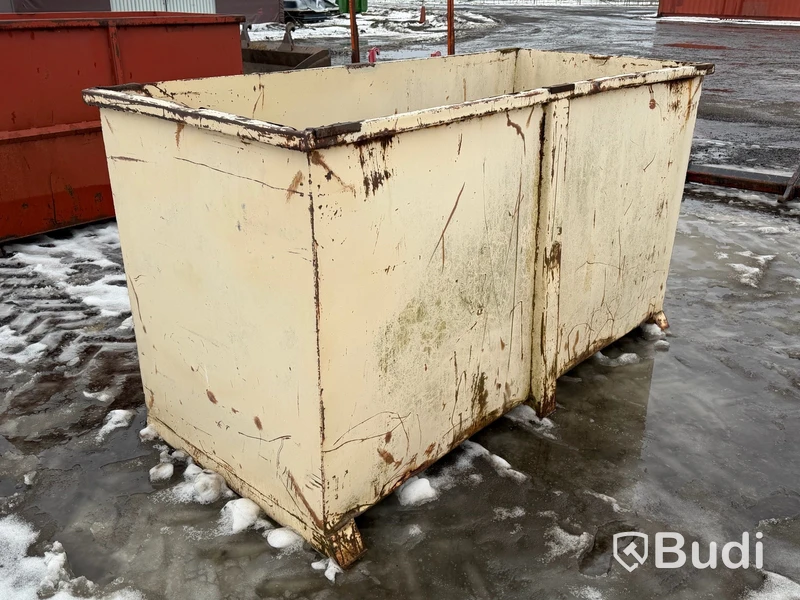 Byggcontainer, stål, vit