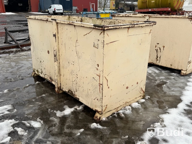 Byggcontainer, stål, vit