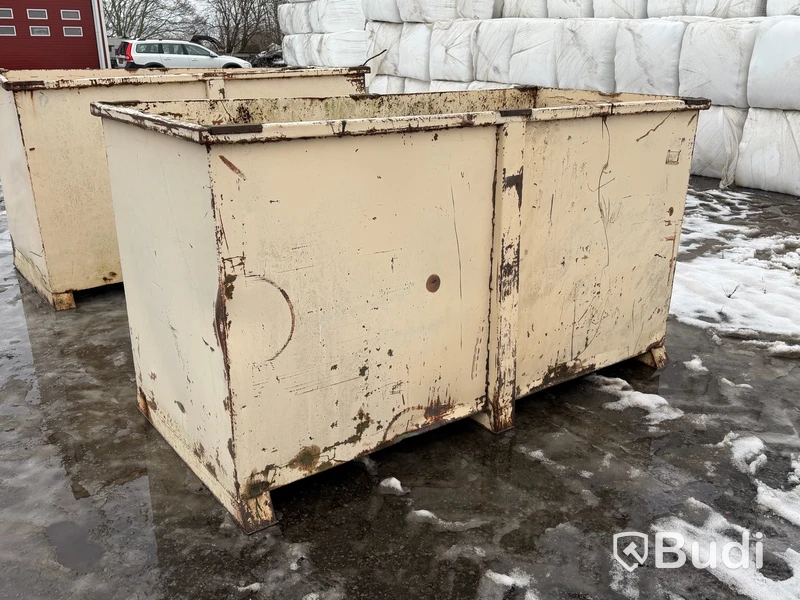 Byggcontainer, stål, vit