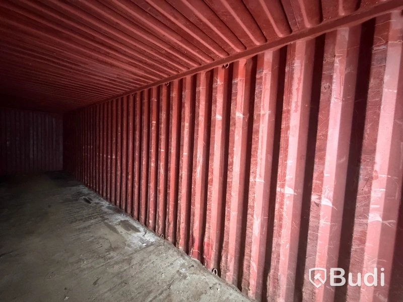 40-fots high cube container, 2,9 m höjd, röd